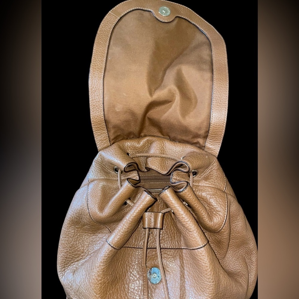 Coach Leather Billie Saddle Brown Backpack - Picture 10 of 12